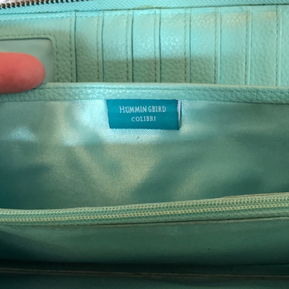 Blue Leather zip wallet - Picture 4 of 4